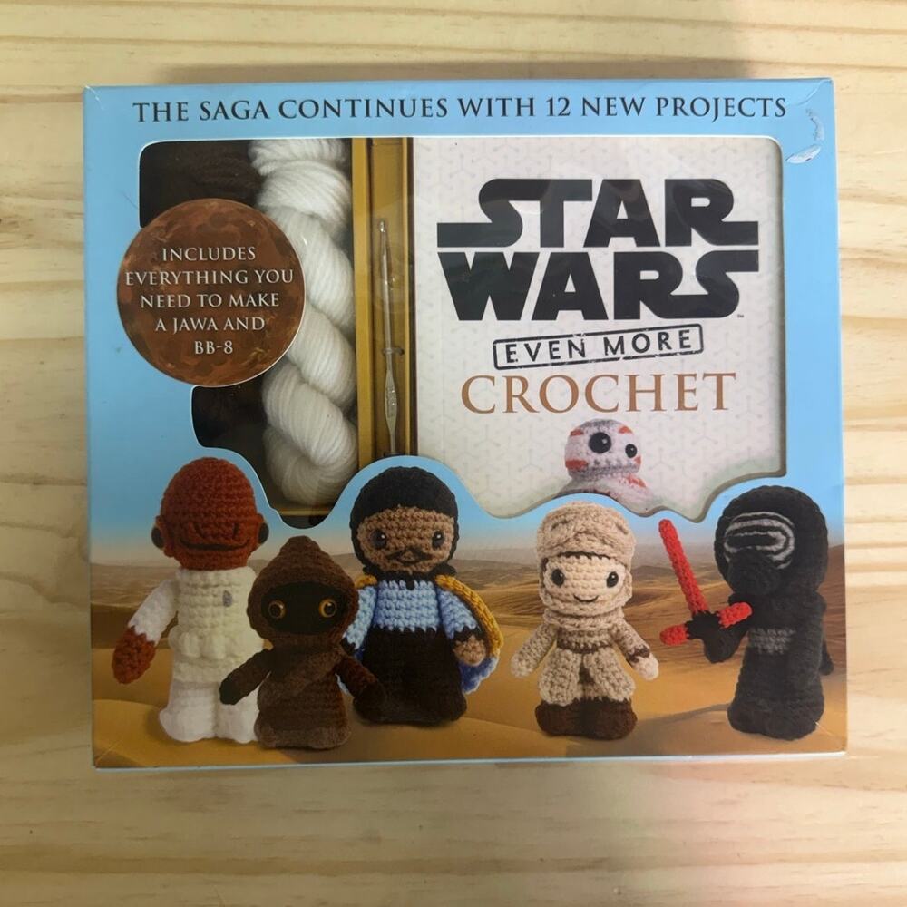 Star Wars Even More Crochet Kit NEW SEALED BB-8 Jawa Rey Finn Disney